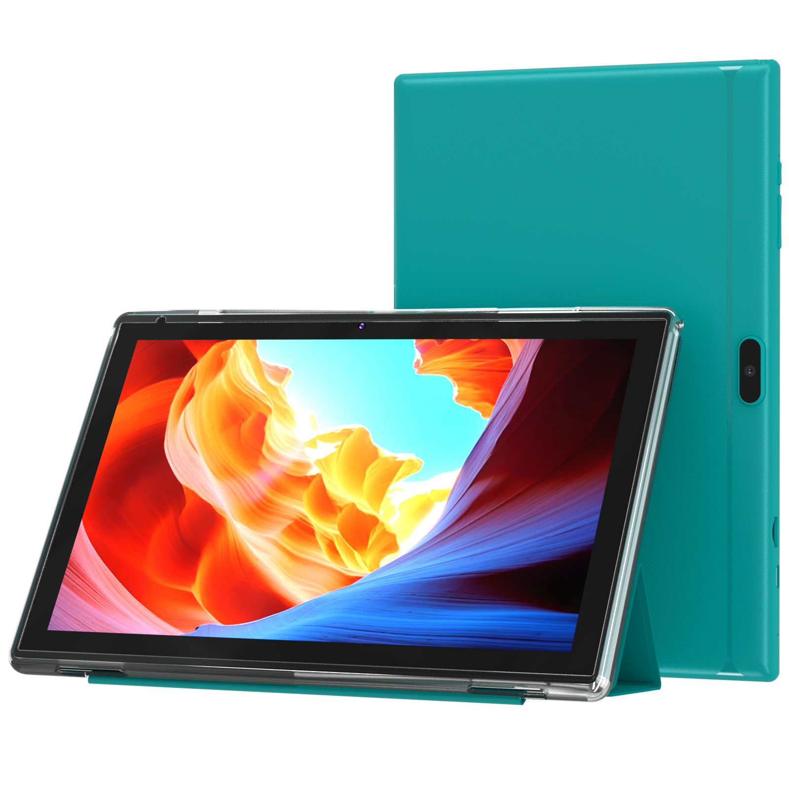 Azul oscuro con funda protectora