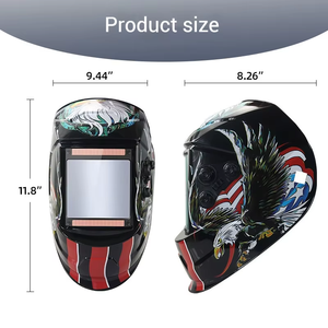 <span class=keywords><strong>Masque</strong></span> de soudage panoramique PP pour <span class=keywords><strong>4</strong></span> <span class=keywords><strong>capteurs</strong></span> d'arc, double alimentation solaire/batterie Li, technologie des couleurs véritables, DIN5-13 réglable, design aigle - Product Image 4
