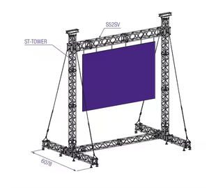 Display a traliccio modulare portatile ESI appeso luci del palcoscenico a LED materiale in lega di alluminio - Product Image 1