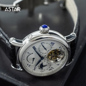 Reloj Mecánico Automático de Lujo con Fase Lunar y Tourbillon, Multifunción, con Logotipo Personalizable, para Hombre, en Venta - Product Image 2