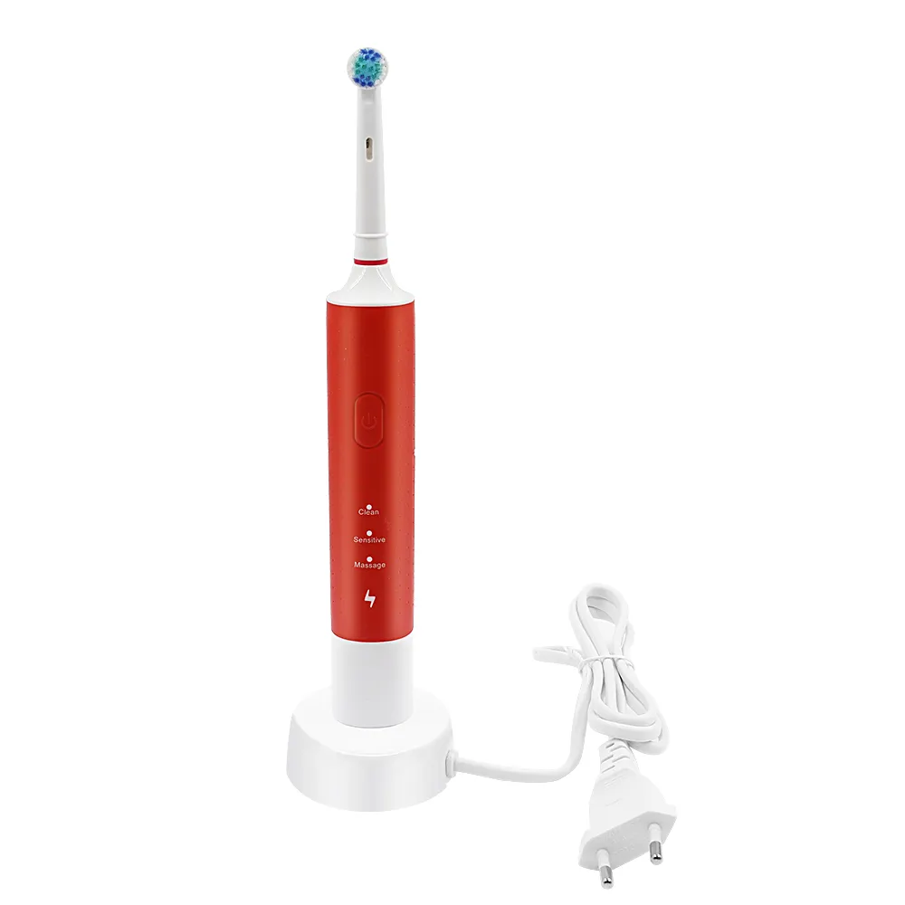 2022 OEM ODM elektrikli döner diş fırçası 3 modları IPX7 akülü şarj edilebilir otomatik elektrikli diş fırçası