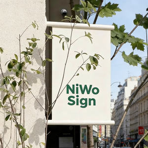 Enseigne de magasin d'extérieur en acier inoxydable, forme personnalisée, enseigne à lame pour la publicité en façade de magasin - Product Image 6