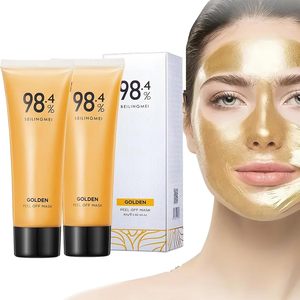 ZS 98.4% Golden Peel Off Masque Feuille d'or Peel off Masque facial Exfoliant Tear Off Masque facial Nettoyage en profondeur Réduit les ridules - Product Image 1
