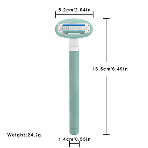 Tái Sử Dụng Dermaplaining Công Cụ 1 Kim Loại Xử Lý + 4 Hộp Mực Nhiều Chất Lượng Cao Nhôm Xử Lý Trên Khuôn Mặt Dao Cạo Lông Mày Tông Đơ - Product Image 3