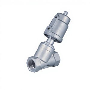 Válvula de Globo de Asiento Angular Tipo Y Neumática de Acero Inoxidable con Extremos BSP y Actuador de Acero Inoxidable para Medios Oleosos - Product Image 4