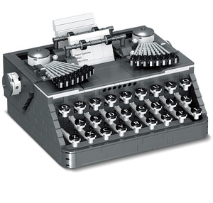 Retro Máy Đánh Chữ Đài Phát Thanh Mô Hình Nguyên Tử Khối Xây Dựng Khối Thiết Lập Tự Làm Hạt Nhỏ Lắp Ráp Xây Dựng Gạch Đồ Chơi Cho Kid Người Lớn - Product Image 1