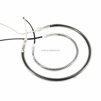 Élément chauffant rond flexible en fibre de carbone à infrarouge lointain, tube chauffant électrique pour four 220V 1100W 1200W