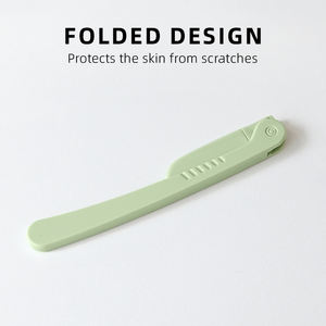 Recortador de Cejas Plegable, Herramienta de <span class=keywords><strong>Dermaplaning</strong></span>, Punta Puntiaguda de Acero Inoxidable, Depiladora Facial, Tijeras de Belleza - Product Image 4