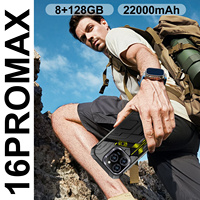 Nuevo Teléfono Inteligente para Juegos 16 Pro Max 5G, Serie Snapdragon 800, Pantalla OLED de 6.99 Pulgadas y 120 Hz, Batería de 22000 mAh, Resistente a Golpes IP68