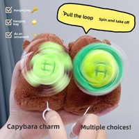 Pendentif en peluche Capybara pleurant le plus vendu, jouet rotatif en forme de coquille de tortue, breloque de sac, rembourrage en coton PP, pour les plus de 14 ans, vente en gros