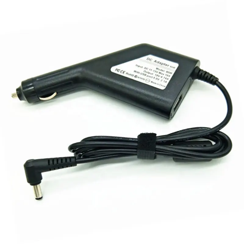 Adattatore portatile per caricabatteria da auto per Laptop per ASUS 19V 4.74A 90W 5.5*2.5mm punta con porta USB 5V 2.1A
