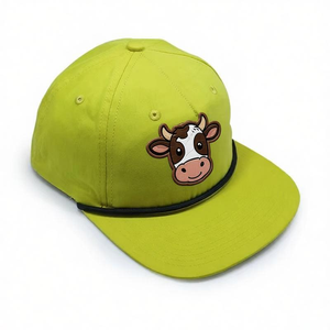 Gorras Casuales de Lona y Terciopelo con Cierre a Presión para Hombre y Mujer, con Parche Tejido de Vaca, de 1-2 Tonos, con Cuerda, Ideales para Viajes al Aire Libre y Fiestas - Vietnam - Product Image 4