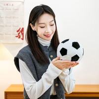 Peluche de ballon de football douce et mignonne, jouet en peluche noir et blanc pour la décoration de la maison, cadeau pour enfants, vente en gros