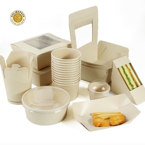 Customized Logo Design Printed Bamboo Paper Box Biodegradable Food Packaging Boxes