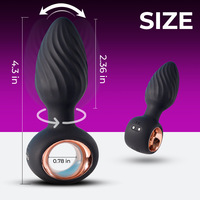 Meistverkaufter 360° Rotierender Ferngesteuerter Prostata-Vibrator Analplugg mit Gewinde Silikon Erwachsenen-Sexspielzeug-Set Analer Vibrator
