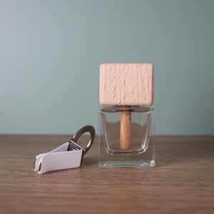 8ml không khí xe cửa hàng nước hoa chai sắt clip trong suốt và mờ trắng chai nước hoa rỗng chai với khuếch tán bằng gỗ thanh - Product Image 3