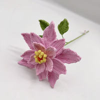 Fleurs au crochet éternelles faites à la main, en fils mélangés, pour la Fête des Mères, le Nouvel An, Noël, ou comme bouquet pour fille