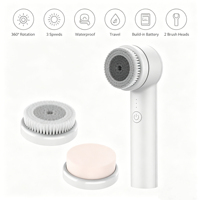Brosse nettoyante faciale verticale populaire, étanche, pour un nettoyage en profondeur, avec 3 niveaux réglables et outil de spa pour le nettoyage des pores à domicile