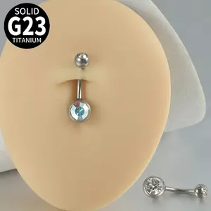 14G Hypoallergenic Titanium Body Piercing Jewelry Belly Button Rings For Women Girls Navel Rings