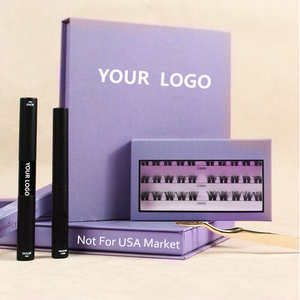 Wholesale <strong>Customized</strong> Cluster <strong>Lashes</strong> Kit Logo Cluster Eyelash Wholesale Diy <strong>Lash</strong> Extensions Kit Segment <strong>Lash</strong> Cluster Kit - Product Image 1