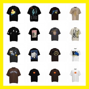 Maglietta <span class=keywords><strong>Travis</strong></span> a Maniche Corte in Cotone con Logo M Cartoon, Paperino Giallo, <span class=keywords><strong>Cactus</strong></span>, Fulmine, Tour Rap, Collaborazione TS, Unisex, Hip-Hop, Vendita all'Ingrosso - Product Image 3
