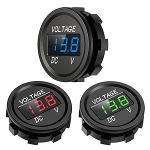 Testeur de Voltage Numérique Universel 12V-24V Bleu <span class=keywords><strong>LED</strong></span> Jauge Panneau Rond Volts - Product Image 1