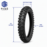 Pneu de moto tout-terrain 70/100-19 6PR TT Knobby, pneu avant pour motocross, enduro, dirt bike