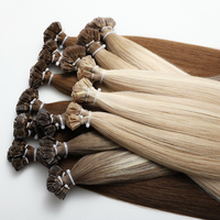 Extensions de cheveux en kératine italienne à pointe plate 12A, 100% cheveux humains Remy vierges, cuticules alignées, cheveux vietnamiens ultra-lisses, pointe en K