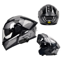Casques de moto intégraux Predator Design PP les plus vendus avec double visière PC pour toutes les saisons