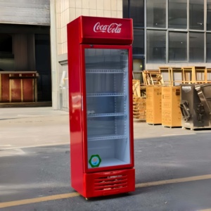 <span class=keywords><strong>Vitrine</strong></span> réfrigérée commerciale pour boissons RedBull avec porte vitrée, logo personnalisé, éclairage LED, refroidissement direct, sans givre - Product Image 4