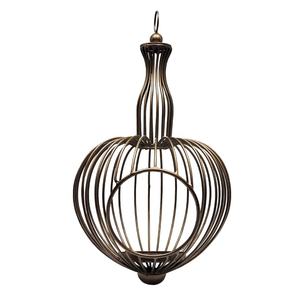 Lanterne en métal de fer de couleur antique Unique bougeoir et pot de bougie d'ouragan de Noël pour la décoration légère de la maison - Product Image 3