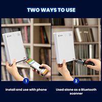 Lecteur de codes-barres sans fil Bluetooth Eyoyo en gros, lecteur de codes-barres QR 2D à clip arrière pour la gestion des stocks