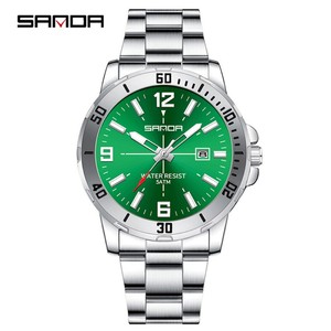 Reloj de Pulsera Sanda 3265 y 3266 para Hombre, Diseño Ejecutivo, Resistente al Agua, con Calendario, Esfera Luminosa, Movimiento de Cuarzo y Correa de Acero - Product Image 2