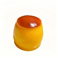 Jouet Squishy Artisanal Caramel Pudding Croquant avec Remplissage Blocs de Construction, Rebond Lent, Anti-Stress, Jouet Fidget Squishy Croquant
