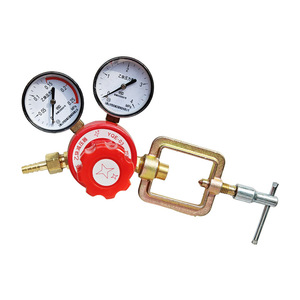 Régulateur de pression à double manomètre tout en cuivre YQE-03 fourni par l'usine, vanne à gaz mixte oxygène pour pression moyenne d'acétylène-propane - Product Image 4