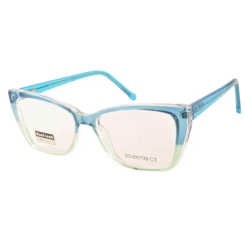 Transparente kurzsichtige Männer Frauen quadratischer Rahmen Großes rundes Gesicht Optische Brille Anti-Strahlung und Blaulicht Brille Rahmen