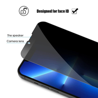 Protection d'écran en verre trempé 9H+ pour 15 Pro Max - Design invisible, anti-espion, anti-choc, épaisseur 0,3 mm, micro