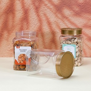 PET Square Food Grade Plastic <strong>Jar</strong> 13L Large Capacity Laminated Packaging Sealed Gift <strong>Jar</strong> for Candy Nuts <strong>Pistachios</strong> - Product Image 4