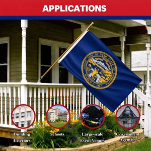 Bandera del Estado de Nebraska de Alta Calidad, 3x5 pies, Poliéster, Ojales Metálicos, Doble Costura, Bandera Personalizada Americana para Eventos Deportivos y Desfiles - Product Image 5