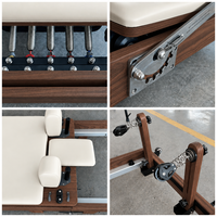 Reformer de Pilates commercial portable et pliable en bois de chêne avec plateforme de saut pour la maison, la salle de sport et l'entraînement physique
