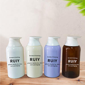 Saç kremi için özelleştirilebilir baskı boş 300Ml 500Ml yuvarlak losyon pompa şişesi plastik şampuan şişesi - Product Image 2