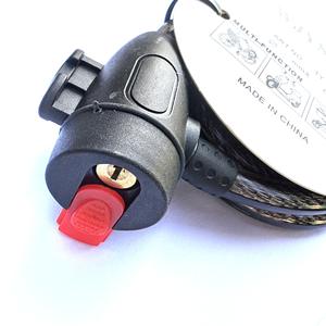 Candado de cable para bicicleta, cable de metal duradero de 11x1050mm con llaves para seguridad de bicicletas de montaña - Product Image 2