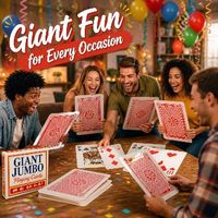 Jeu de cartes géant 8X Jumbo personnalisé, cartes de poker de qualité supérieure 37x26cm avec boîte en papier pour les fêtes de famille et les spectacles
