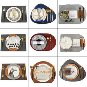 Vajilla occidental de lujo ligera, mesa de ajuste, mobiliario suave, juego de vajilla para hotel, club, restaurante, placa de habitación modelo de gama alta - Product Image 1