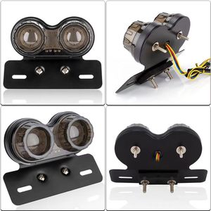 Luz trasera LED para motocicleta Sx, 12V, doble redonda, señal de giro retro, ajuste universal para modelos Harley - Product Image 4