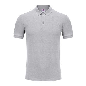 Mode été à la mode 100% coton t-shirt commerce couleur unie brodé personnalisé grande taille à manches courtes décontracté hommes polo - Product Image 3