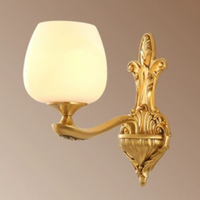 Lustre en laiton massif de style européen, éclairage décoratif de luxe, applique murale pour salon, chambre à coucher, salle à manger, luminaires LED