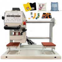 Presse à chaud pneumatique professionnelle à double plateau coulissant vers le haut 10x10 15x15 20x20mm pour l'impression de t-shirts et de vêtements