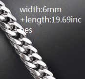 ความกว้าง: 6 มม. + ความยาว: 19.69 นิ้ว