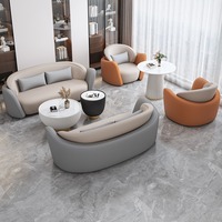 Ensemble de canapés modernes en tissu courbé, fauteuils rembourrés pour salon, sièges de réception